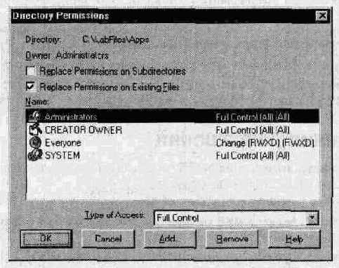 Разрешения NTFS на доступ к папкам и файлам